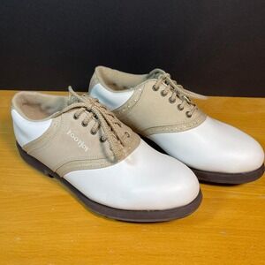 FootJoy Kids‎ Size 6.5 M White Tan Saddle Golf Shoes